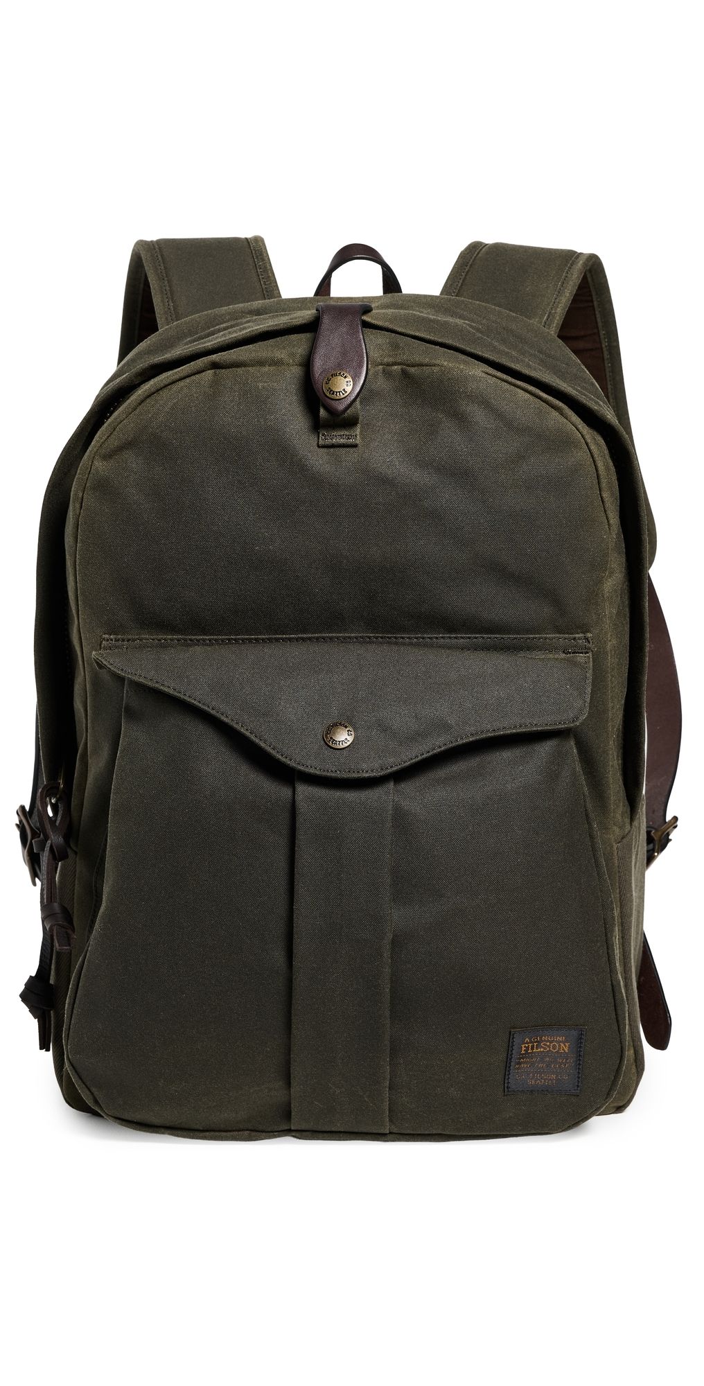 Filson Tin Cloth Journeyman Backpack Otter Green One Size
