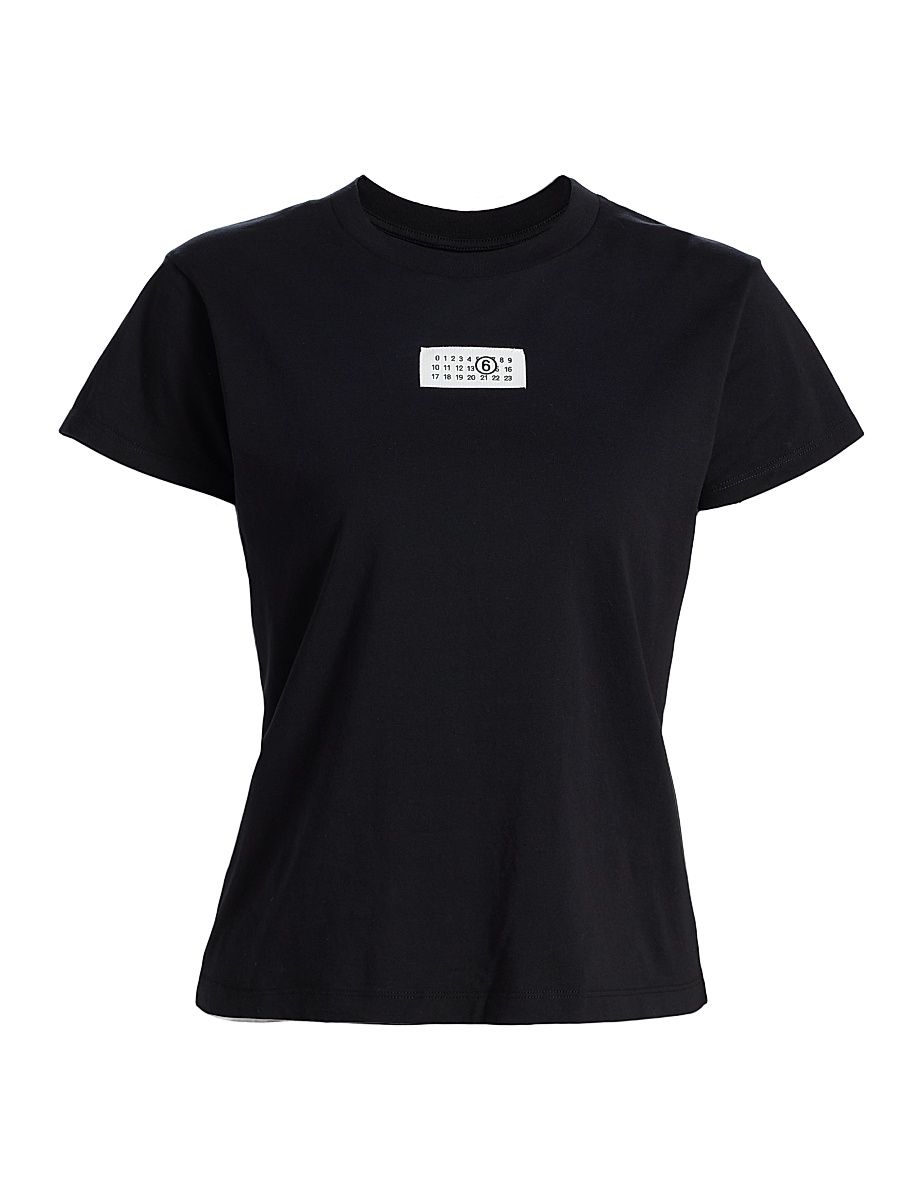 Women's Numeric Cotton T-Shirt - Black - Size XS