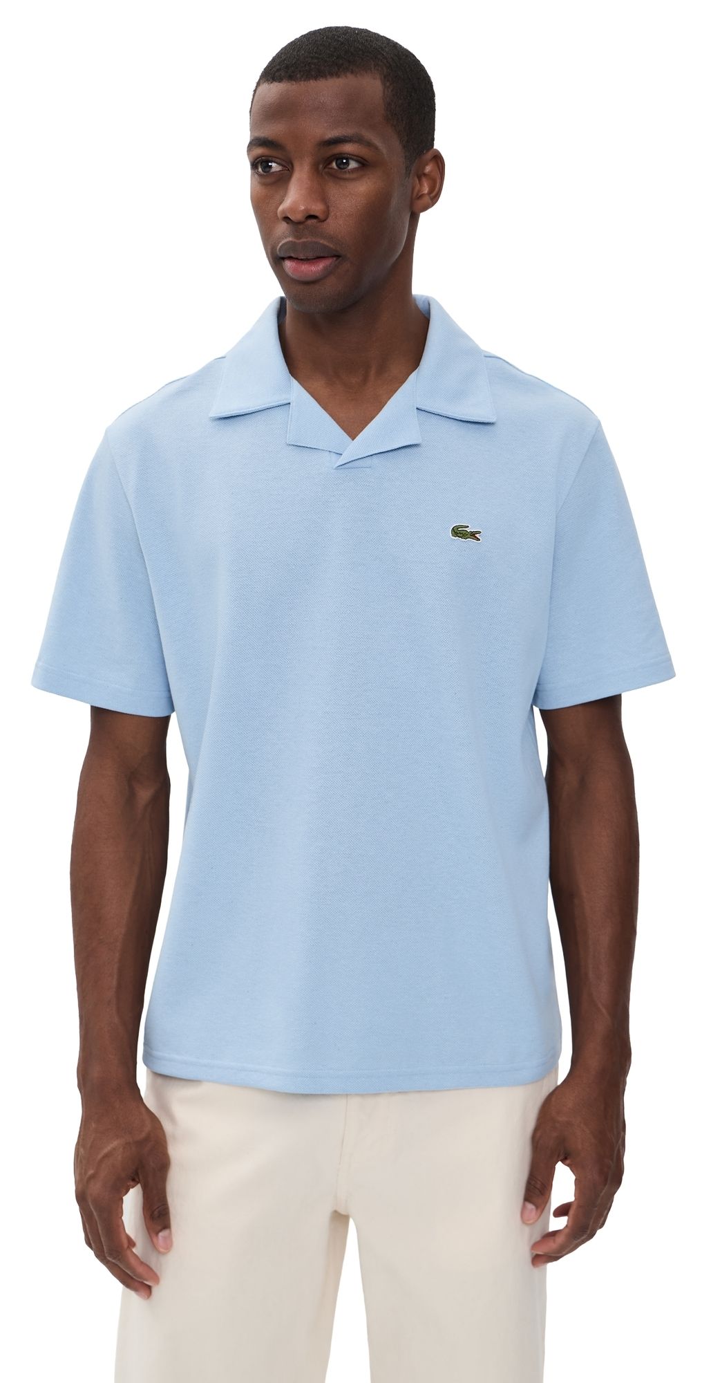 Lacoste Linen Johnny Polo Shirt Chambray XXL