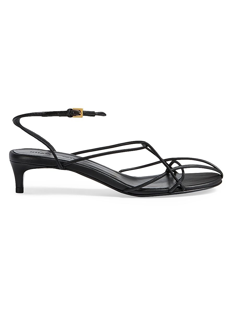 Women's Loulou 35MM Leather Sandals - Black - Size 9