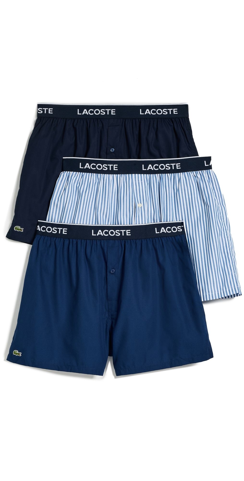 Lacoste Cotton Poplin Boxers 3 Pack Multi S