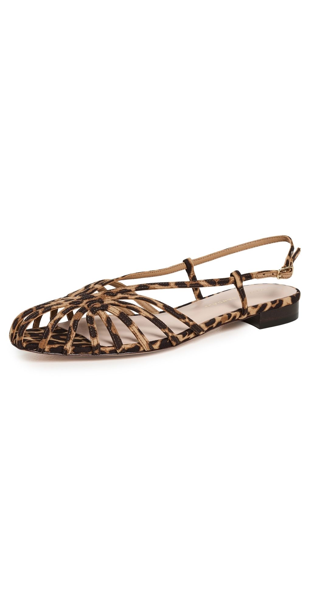 Loeffler Randall Devon Lattice Slingback Sandals Leopard 9.5