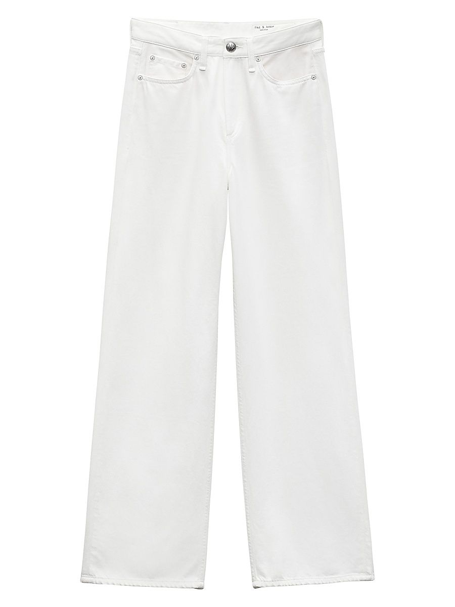Women's Logan Cotton-Blend Wide-Leg Jeans - Optic White - Size 32