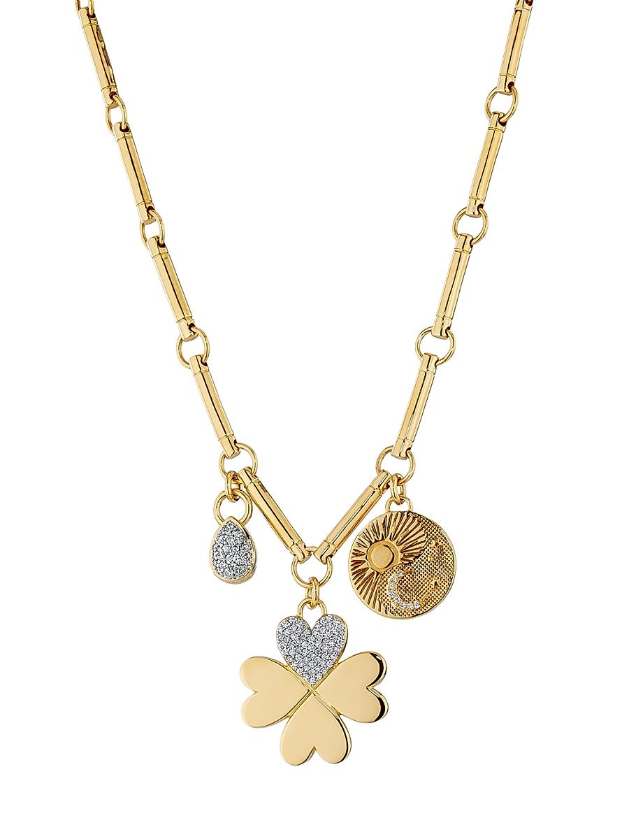 Women's True Love & Balance 18K Yellow Gold & 0.42 TCW Diamond Element Chain Necklace - Yellow Gold