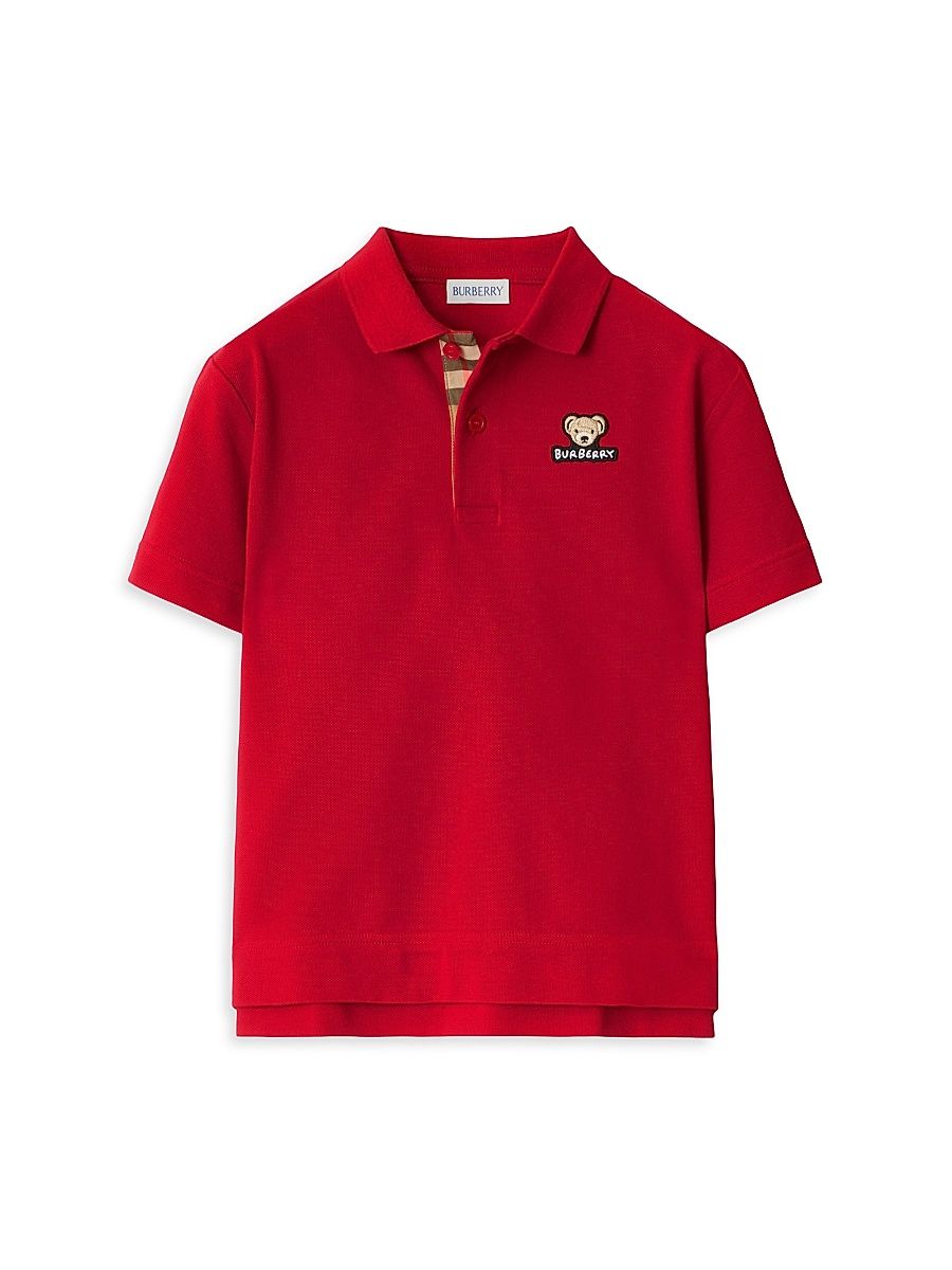 Baby's, Litlle Boy's & Boy's Johane Bear Logo Polo Shirt - Poppy Red - Size 6 Months