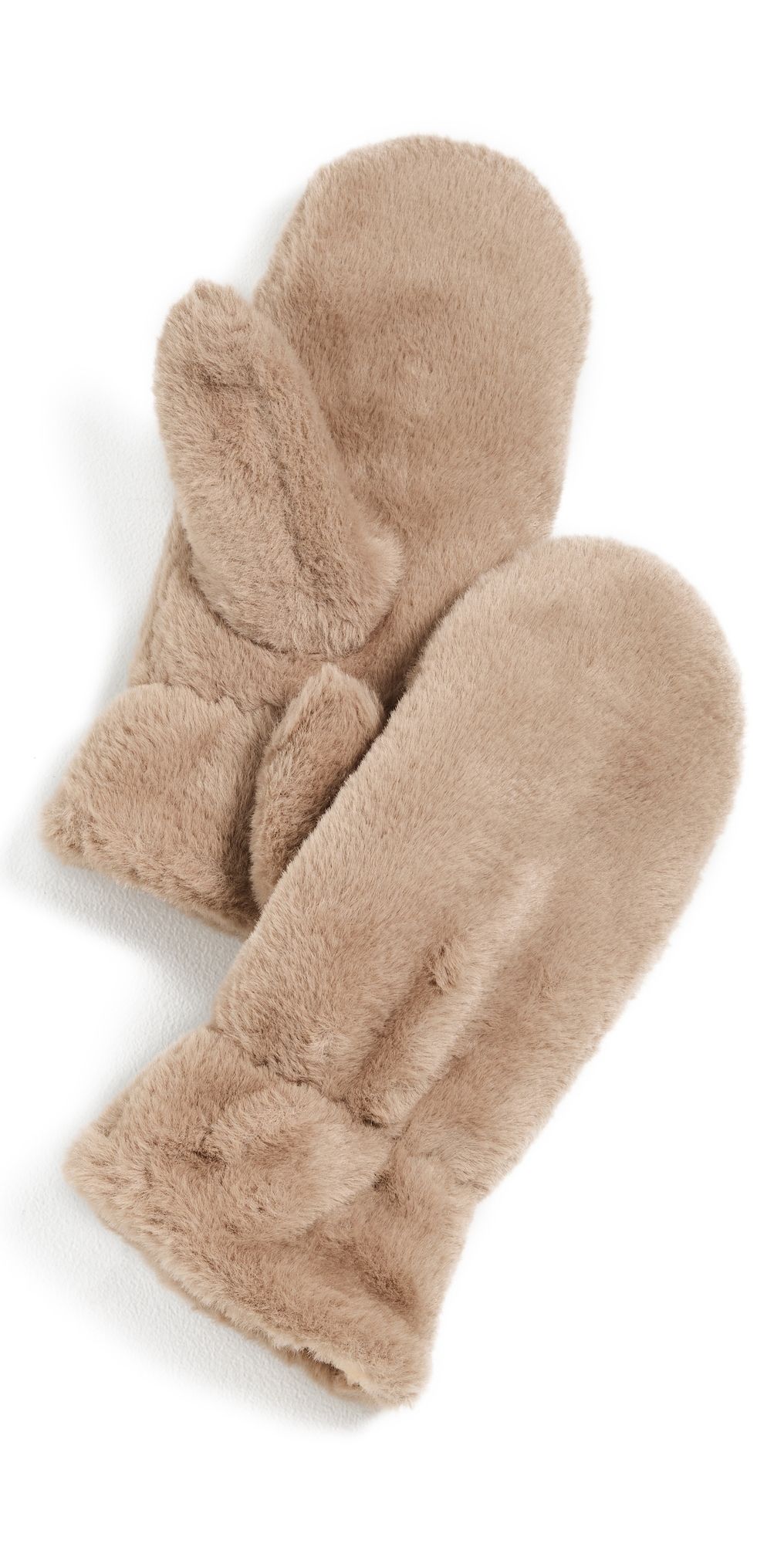 Hat Attack Faux Fur Mittens Black One Size