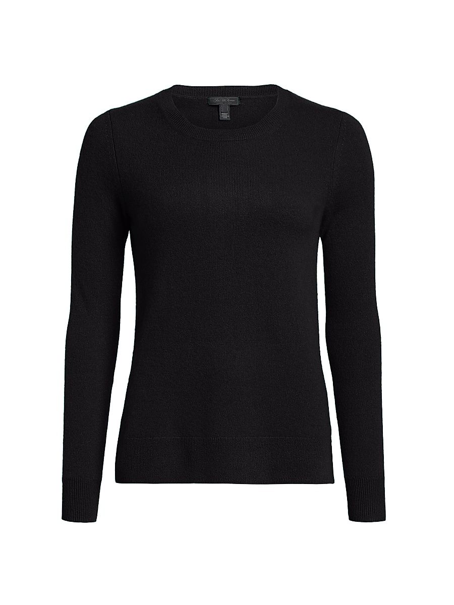 Women's COLLECTION Cashmere Roundneck Sweater - Ebony - Size Medium