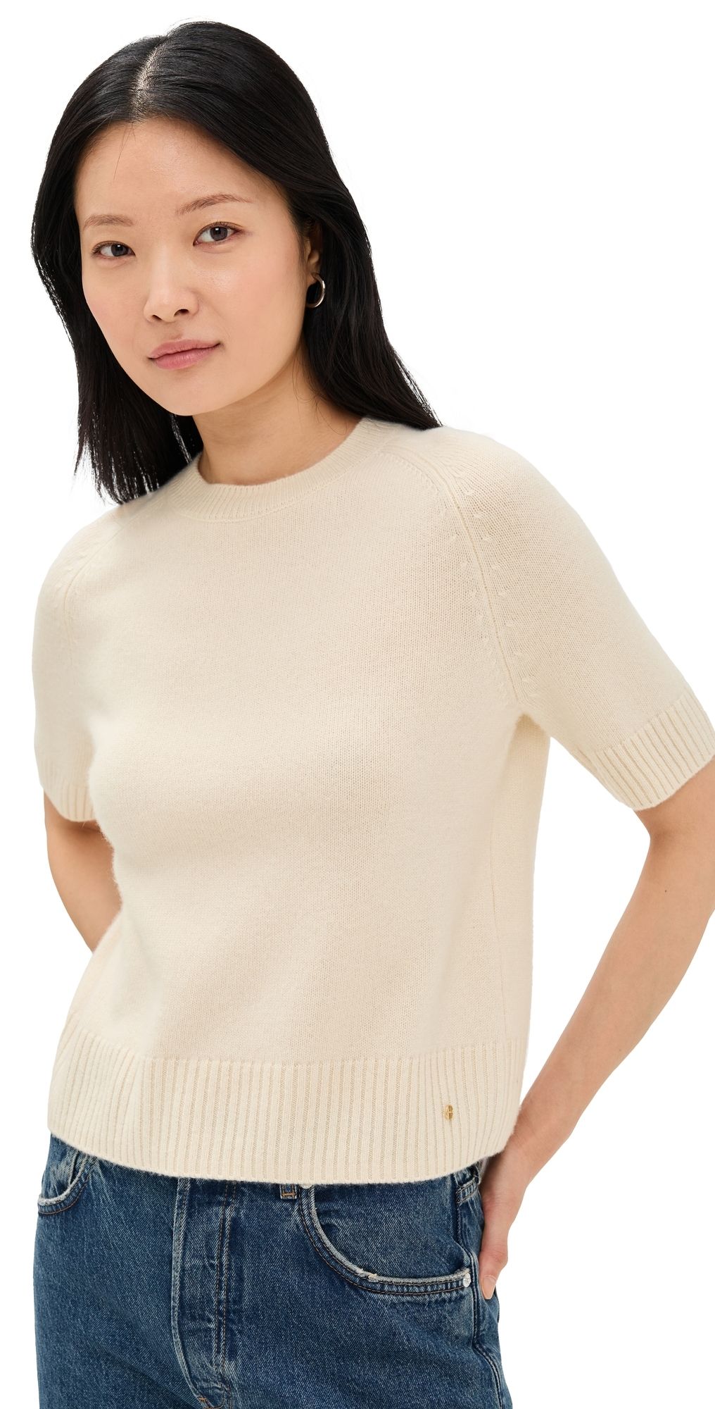 ANINE BING Jackson Cashmere Sweater Ivory M