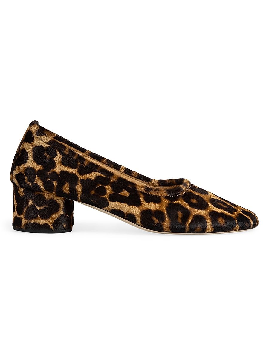Women's Balla 45MM Leopard-Print Calf Hair Pumps - Leo Print - Size 12