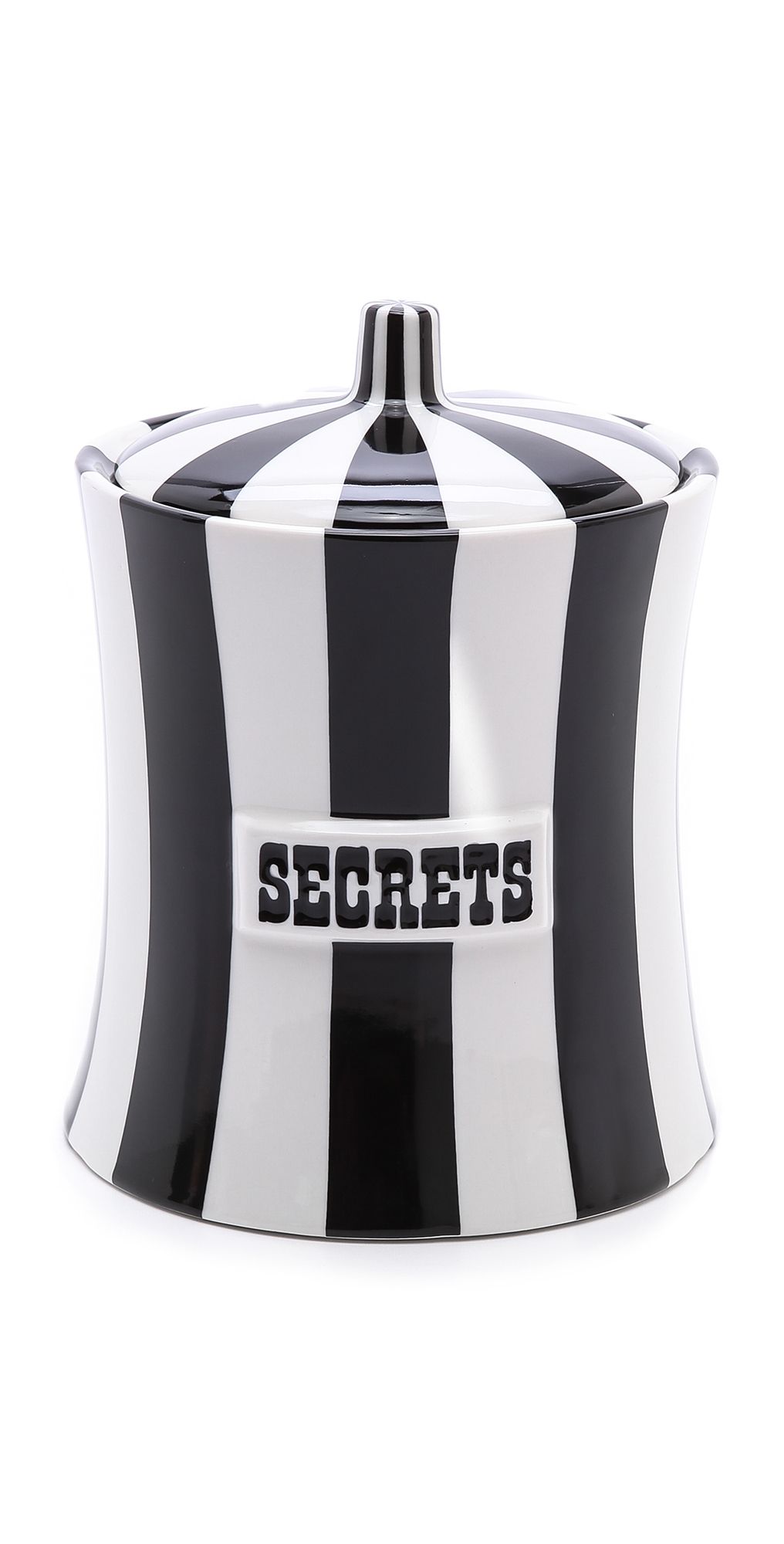 Jonathan Adler Secrets Canister Black/White One Size