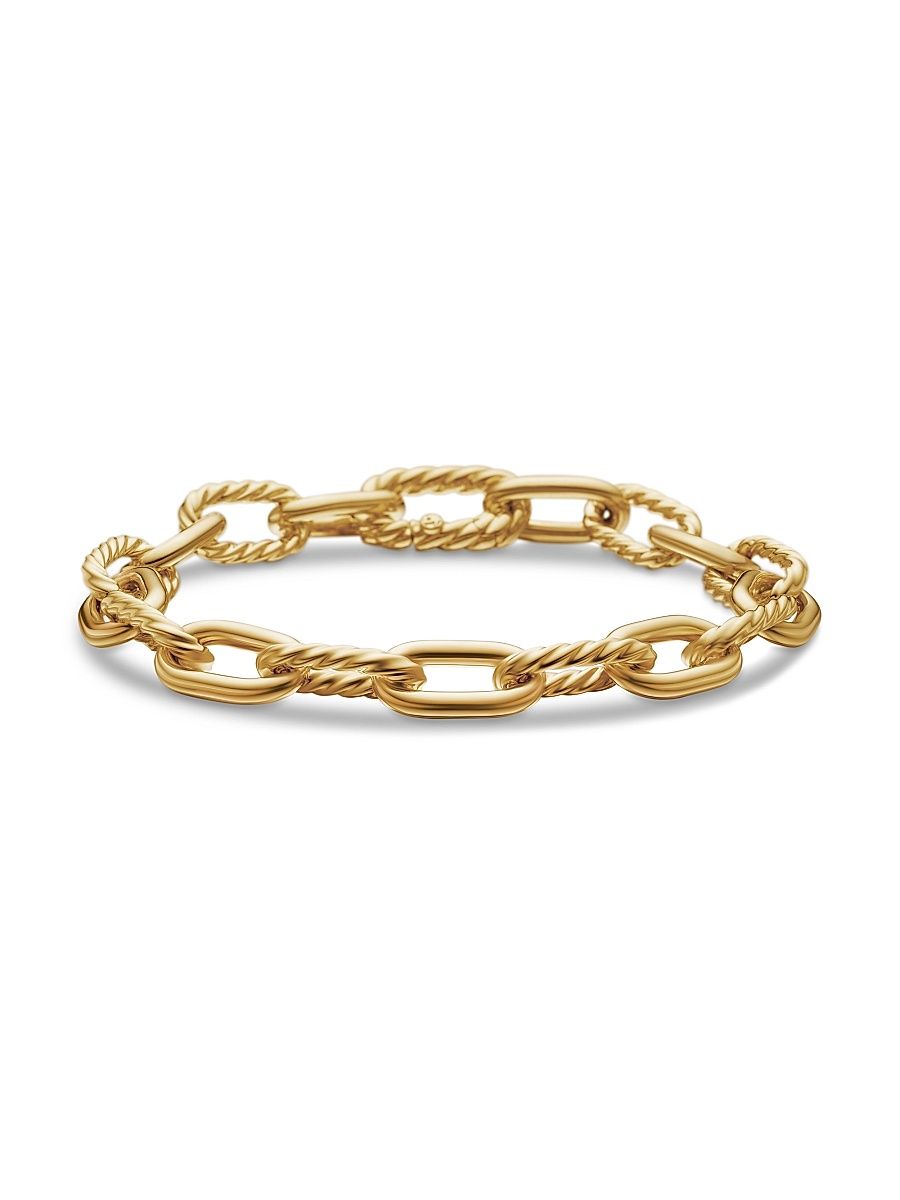 Women's DY Madison Chain Bracelet in 18K Yellow Gold - Gold - Size Medium