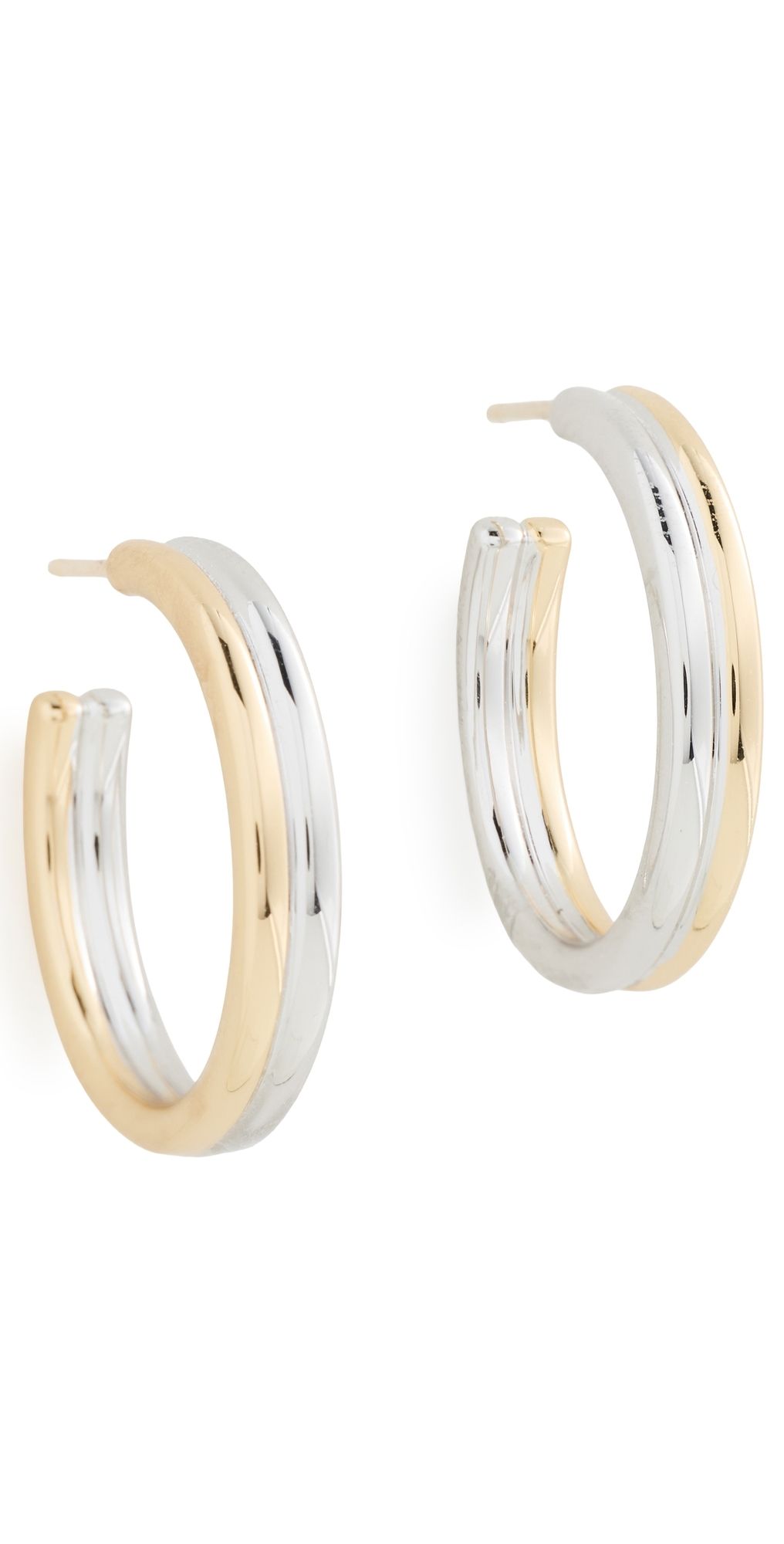 Jennifer Fisher Thread Huggy Earrings Two-Tone One Size