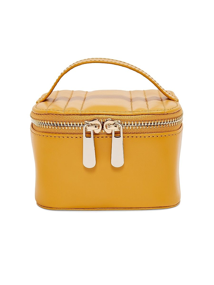 Maria Zip Leather Jewelry Cube - Yellow
