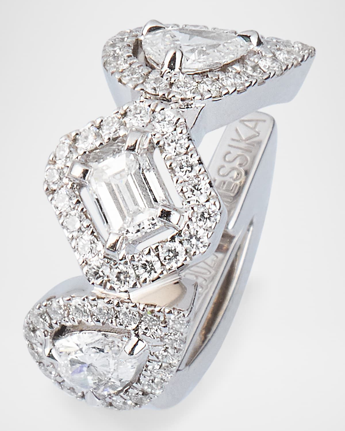 MY TWIN 18K WHITE GOLD SINGLE CLIP-ON EARRING