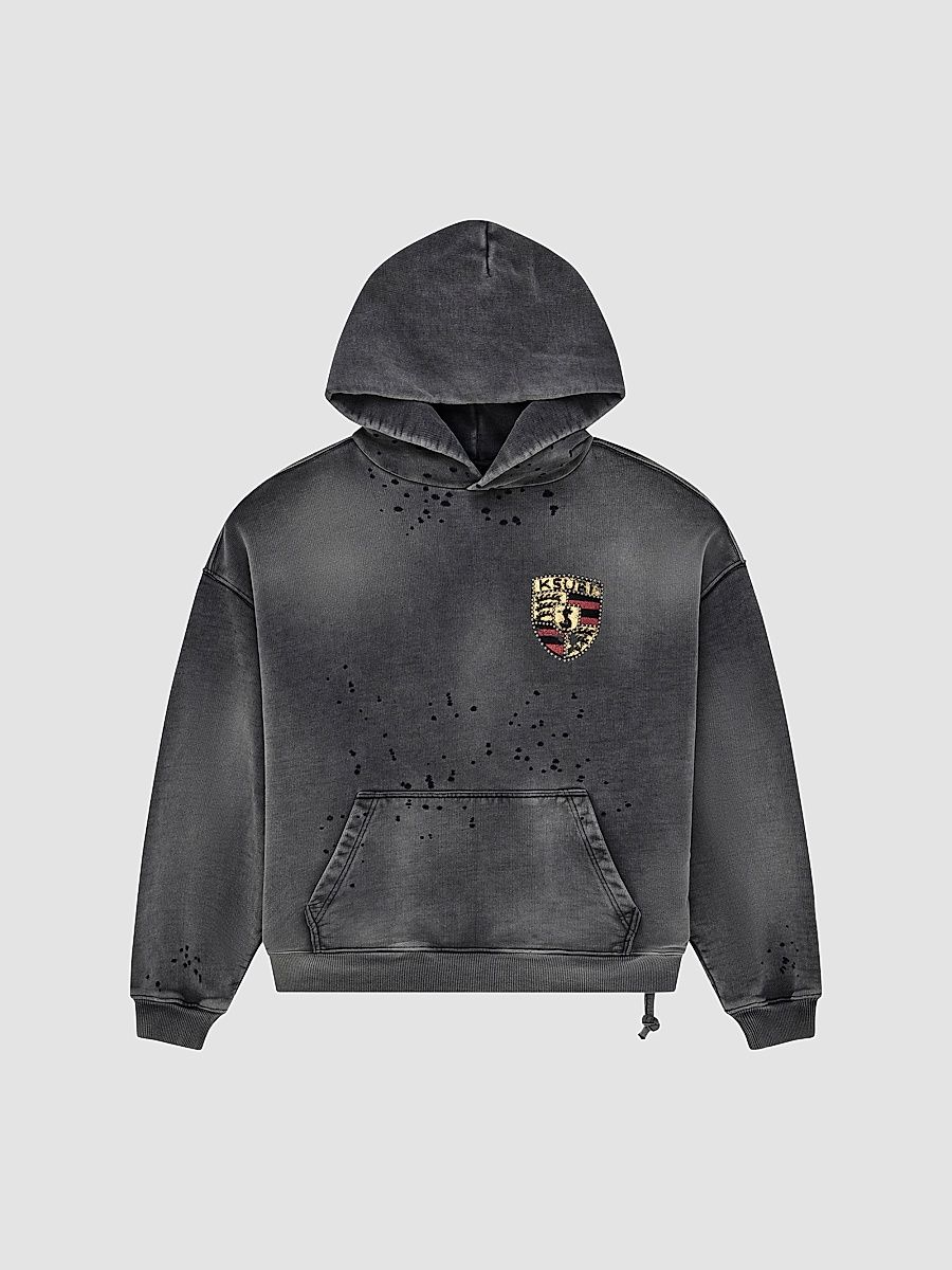 Ksubi Men's Logo-Embroidered Cotton Hoodie - Charcoal - Size XS