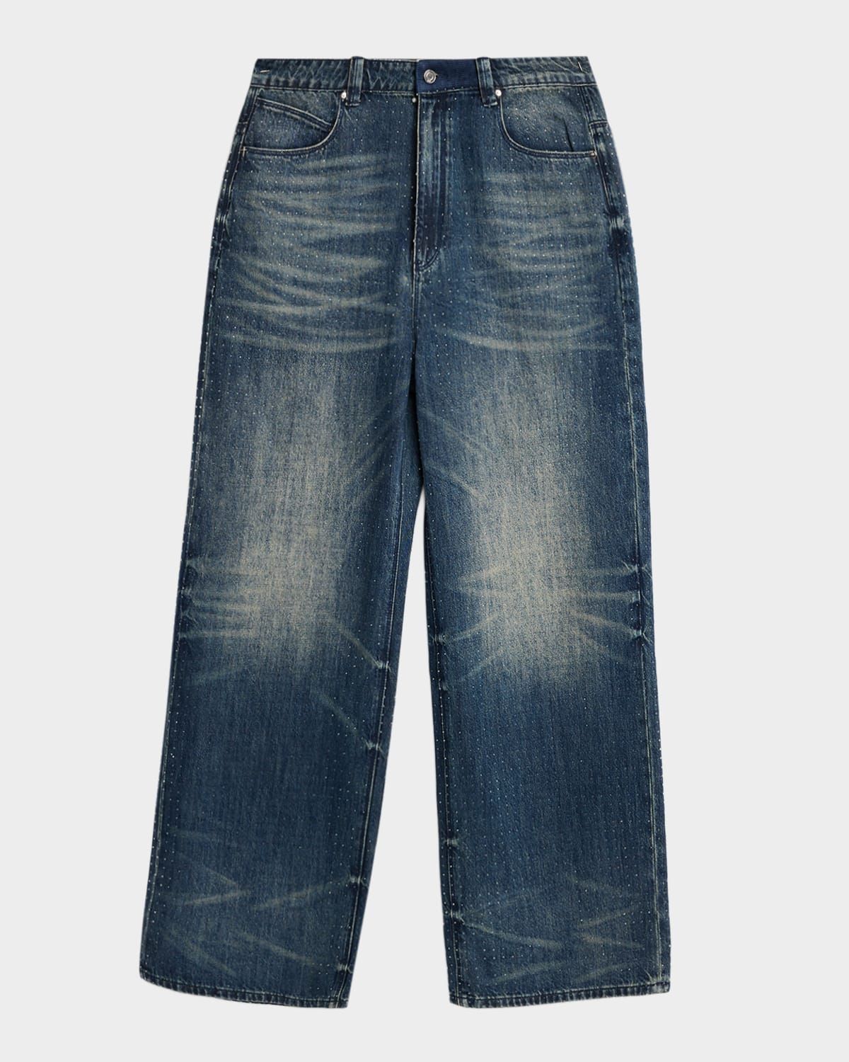 Men & apos;s Franco Studded Wide-Leg Jeans