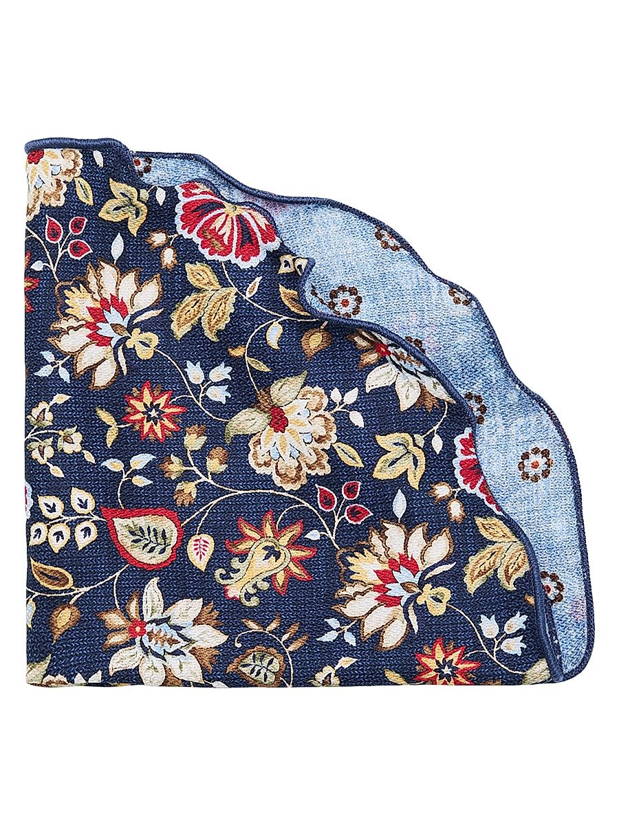 Men's Silk Reversible Pocket Circle - Light Blue