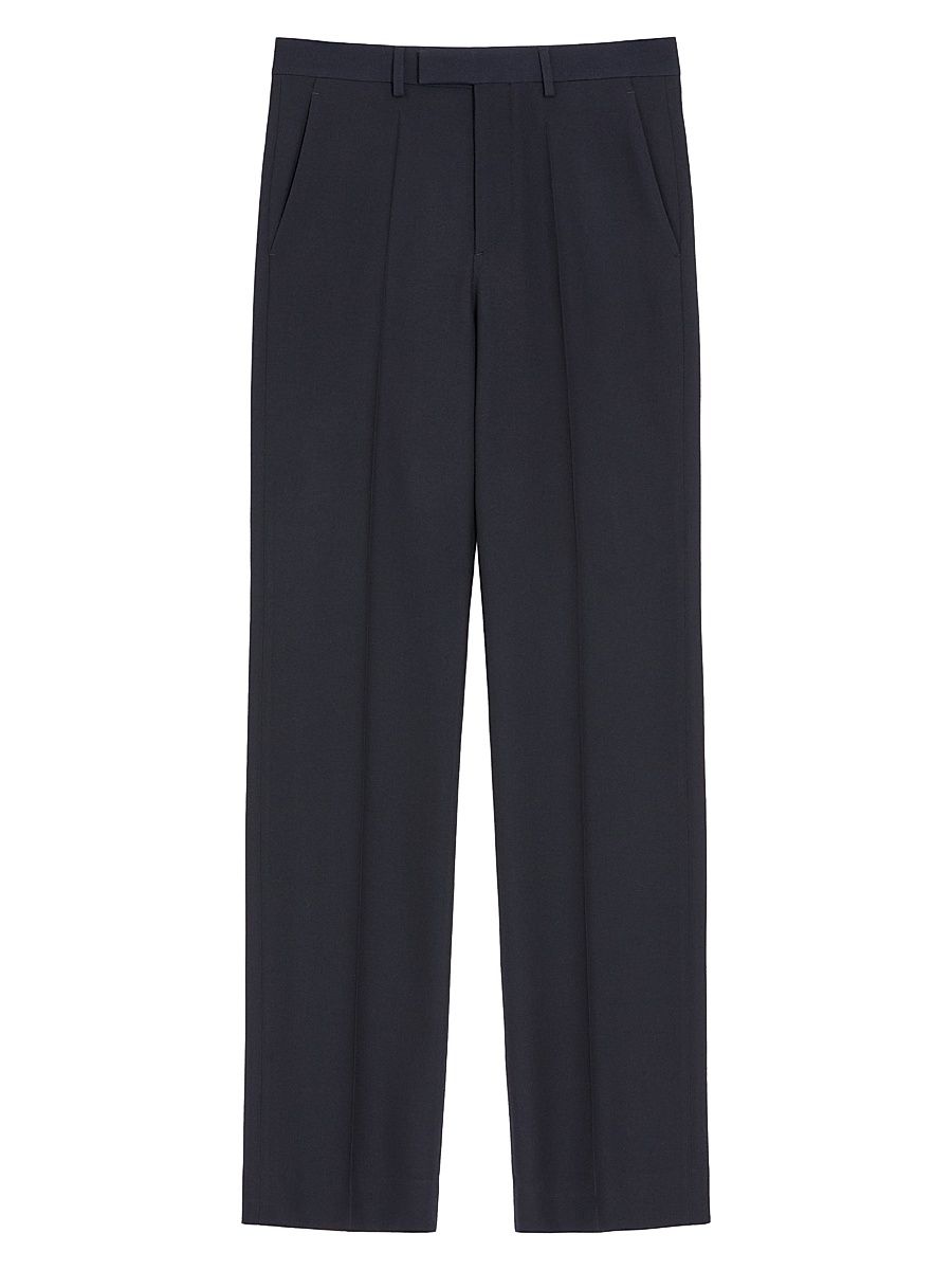 Men's Wool Pants - Dark Blue - Size 36