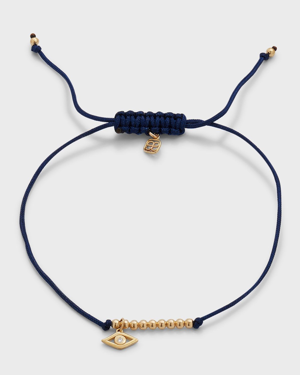 Diamond Evil Eye Pull-Cord Bracelet