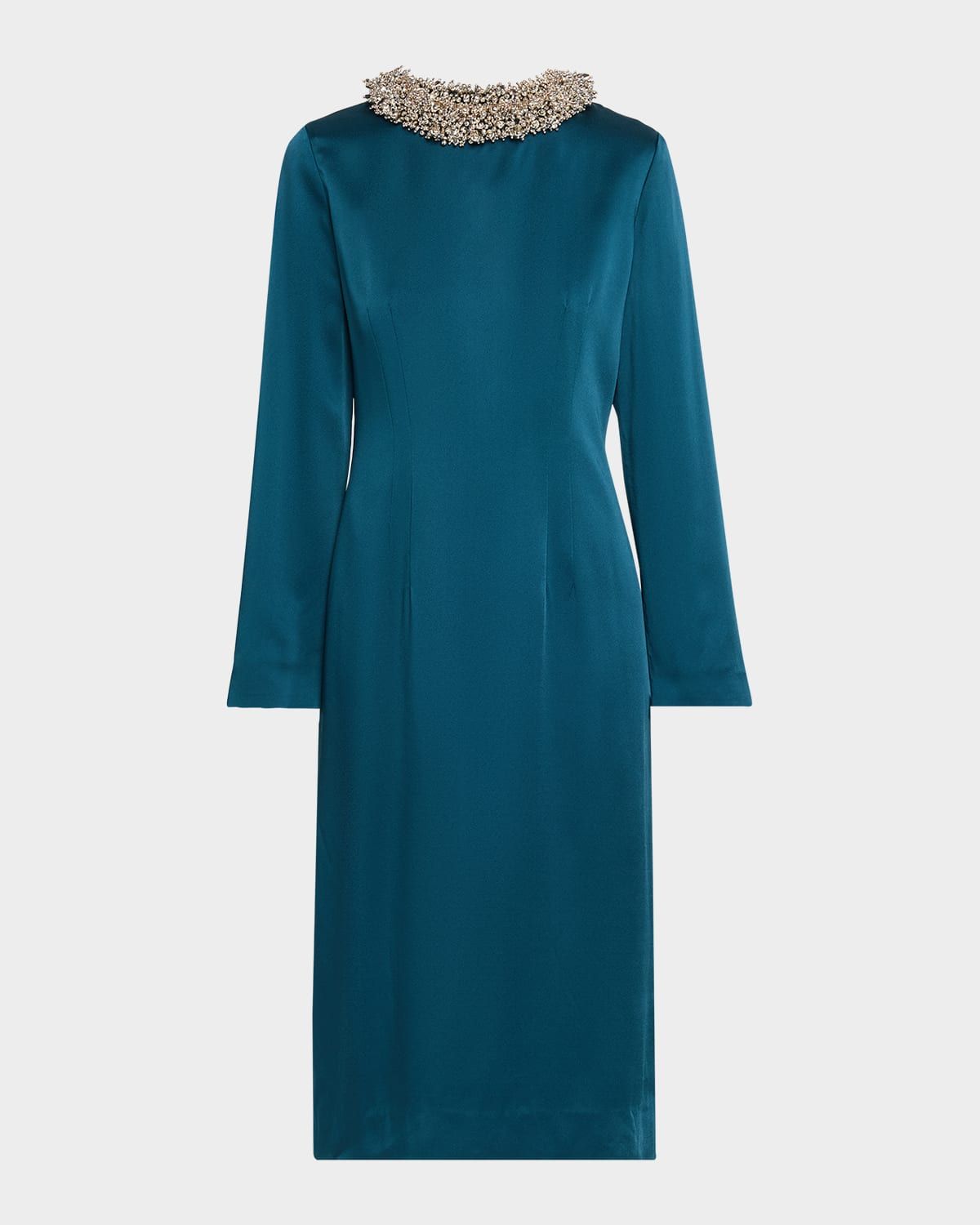 Danora Embellished Midi Sheath Dress