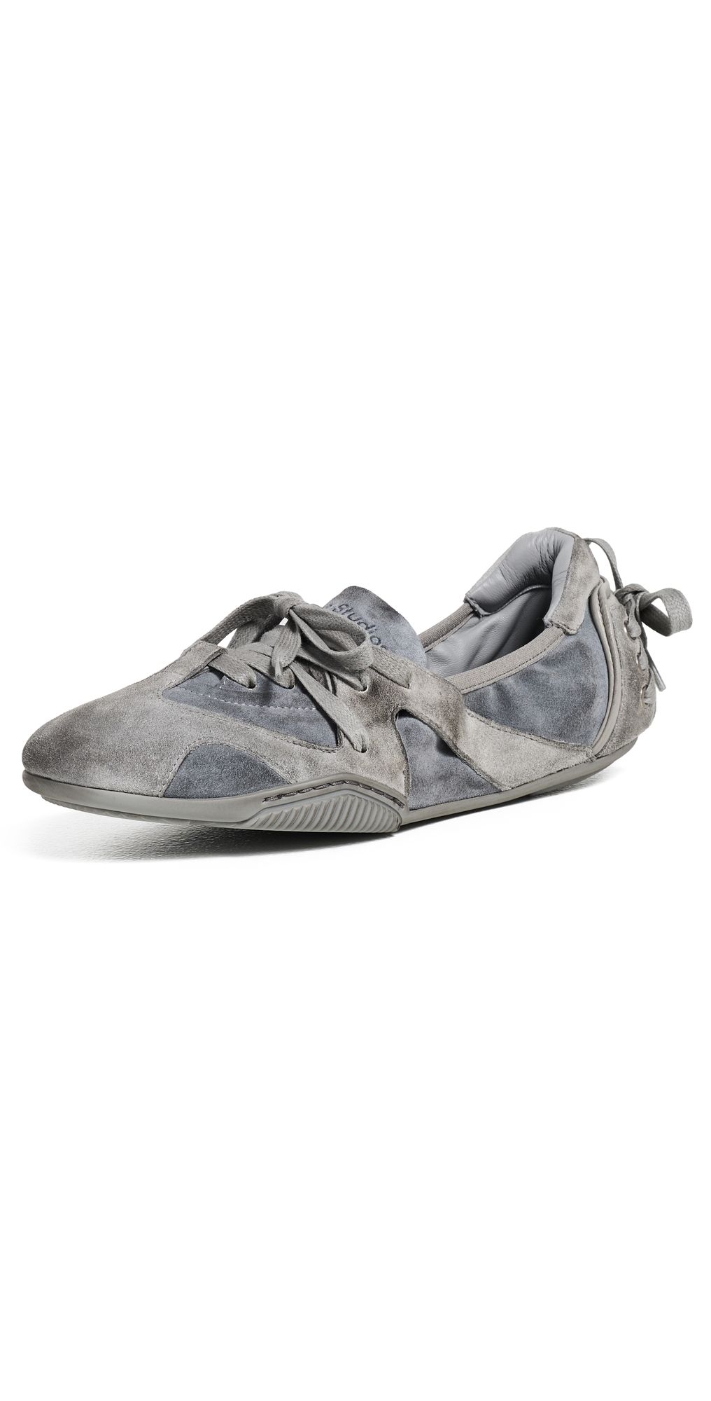 Acne Studios Bilaria Tumbled Suede Ballet Sneakers Multi Grey 39