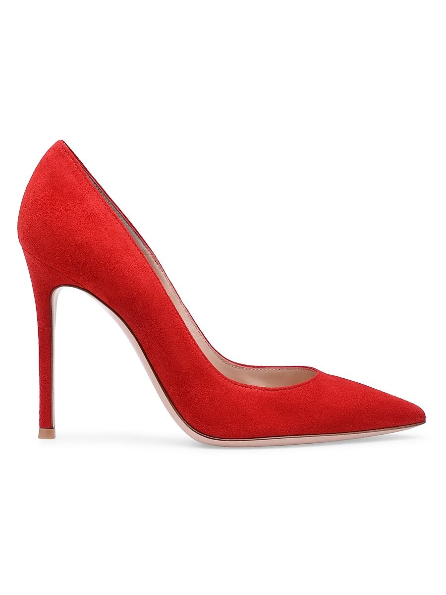 Women's 105MM Suede Pumps - Tabasco Red - Size 12