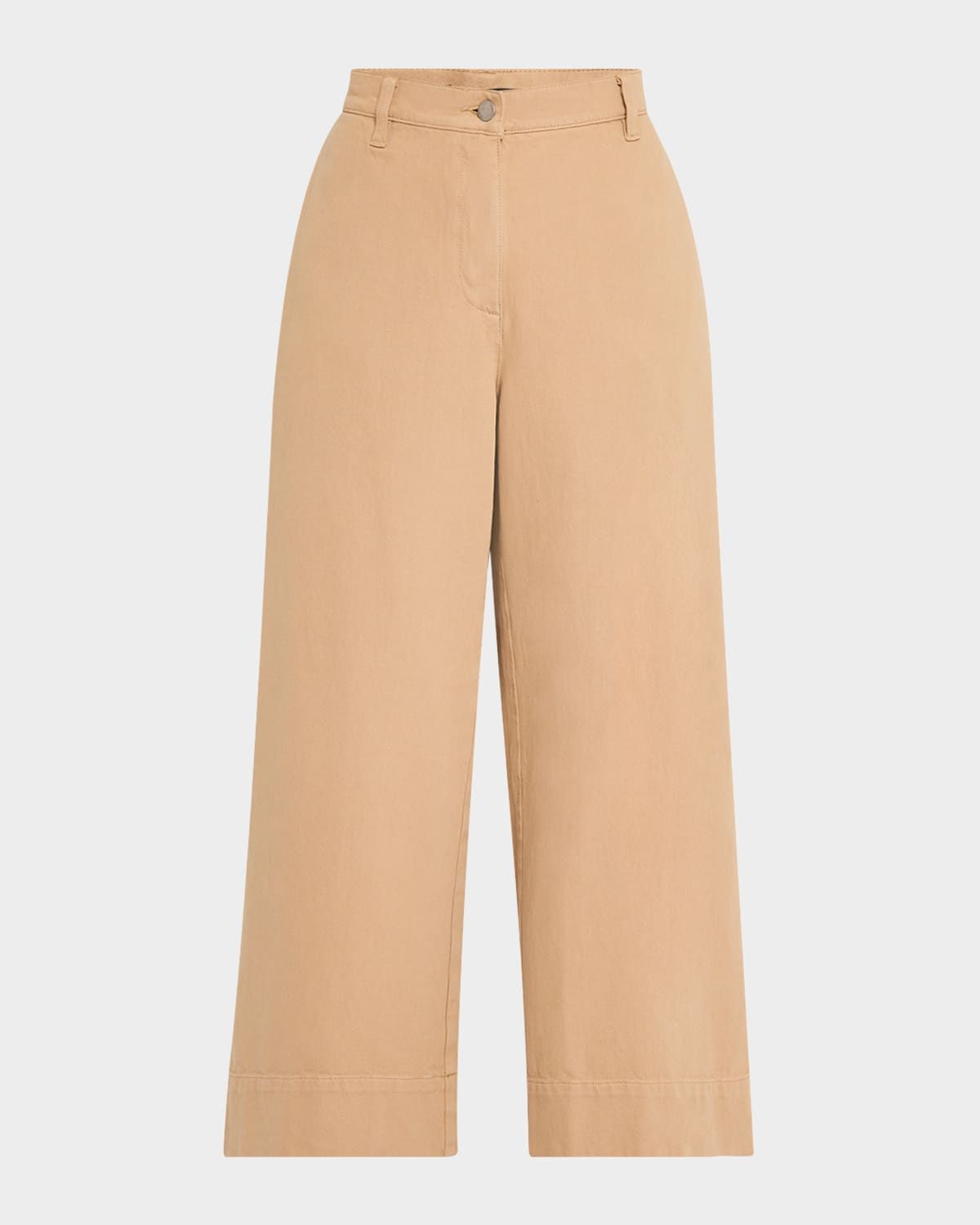 Cropped Wide-Leg Organic Cotton Pants