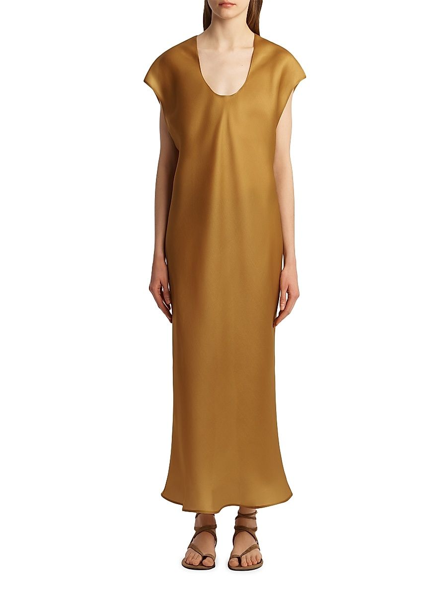 Women's Darby Silk Maxi Dress - Dijon - Size Medium