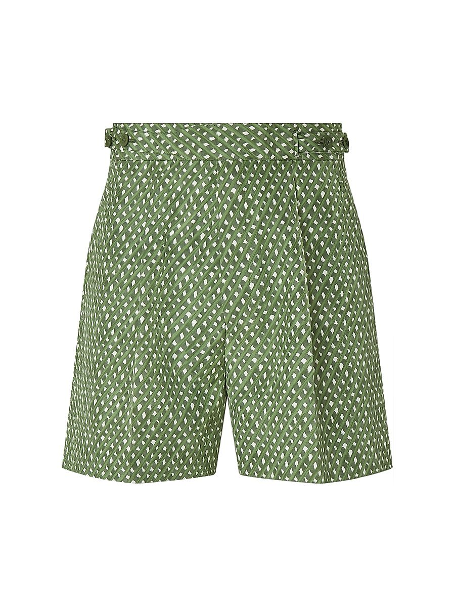 Men's Silk Shorts - Pine Green - Size 40