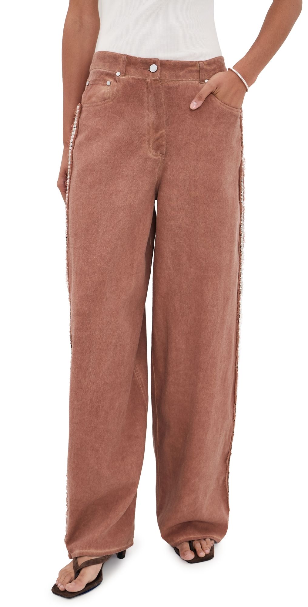 ESSENTIEL ANTWERP Jeeper Studded Pants Faded Plum 36
