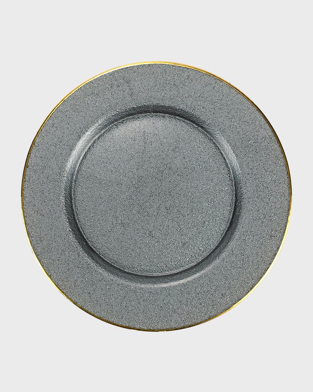 Metallic Glass Slate Service Plate
