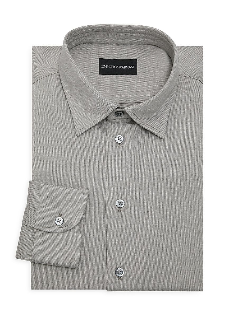 Men's Cotton Sport Shirt - Beige Medium Melange - Size XXL