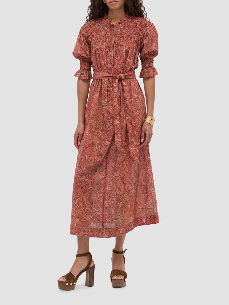 Hill House Home Women's The Zinnia Maxi Nap Dress - Cypress Paisley - Size XXS