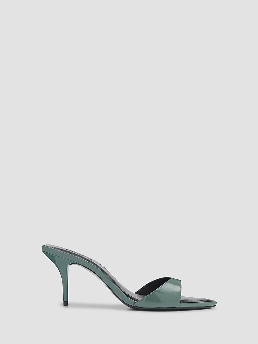 Women's Elodie 75MM Leather Slip-On Sandals - Myrtle Green - Size 10.5