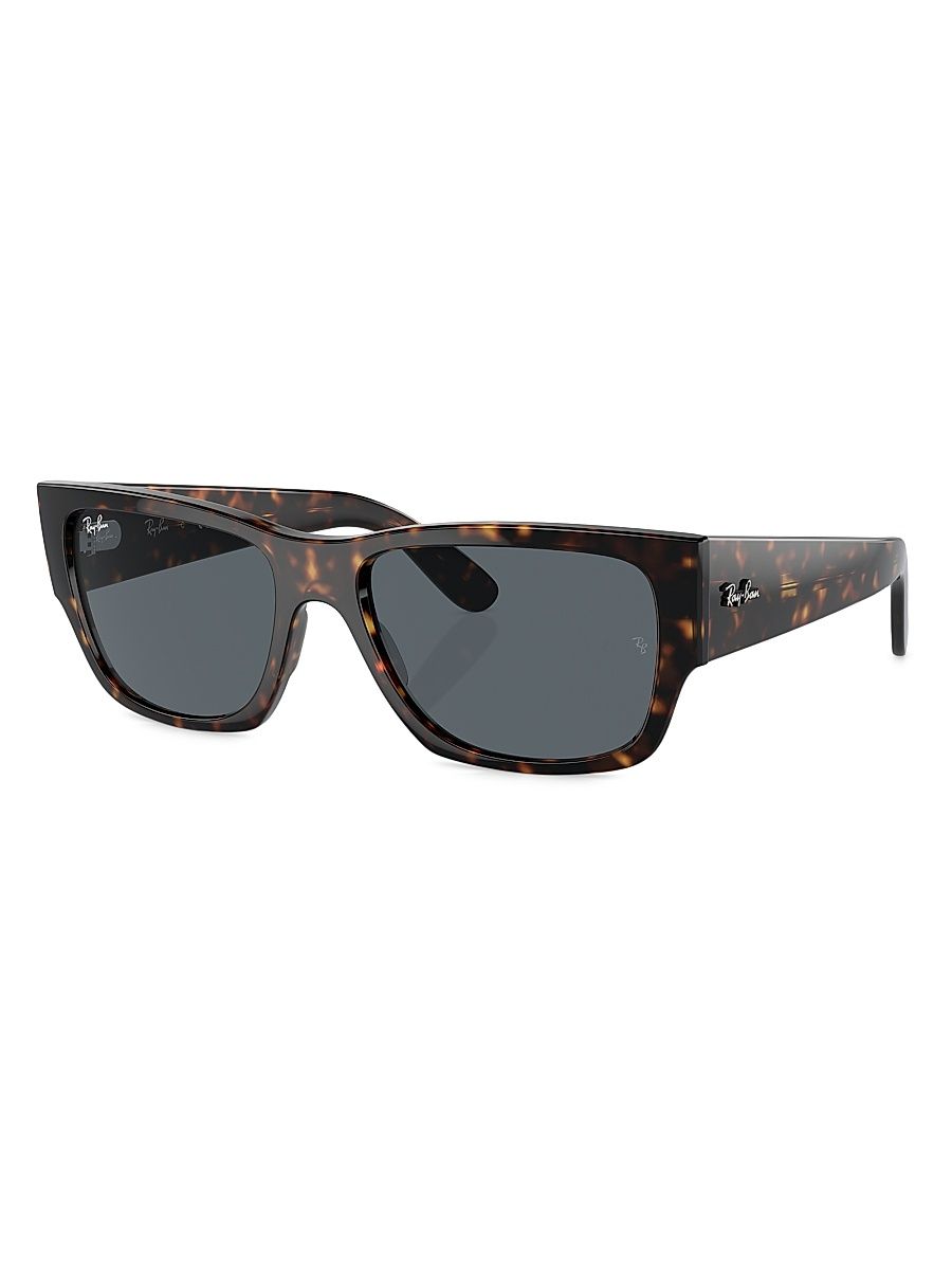 Women's RB0947S Carlos 56MM Rectangular Sunglasses - Dark Havana Blue