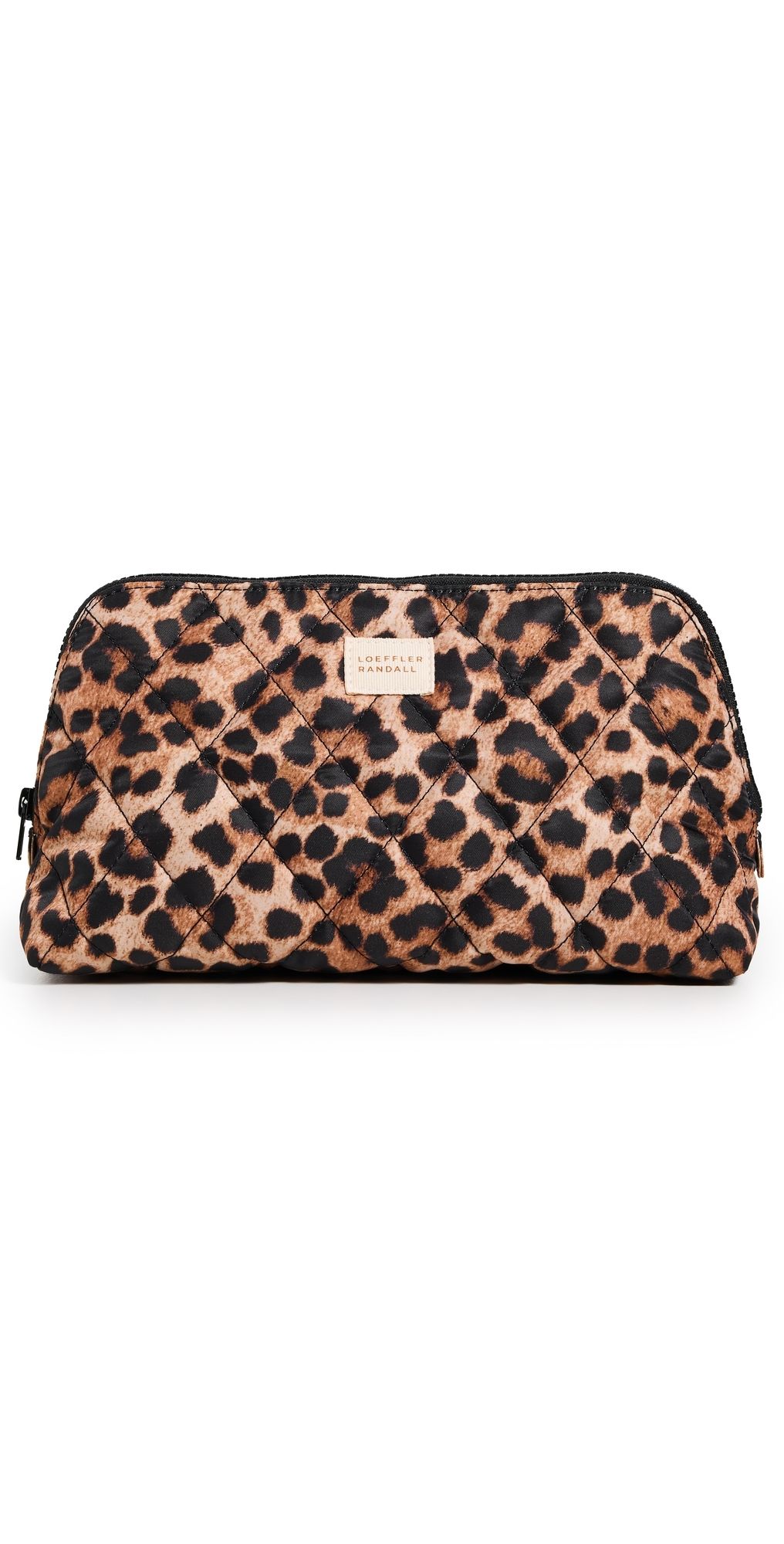 Loeffler Randall Frances Cosmetic Pouch Brushed Leopard One Size