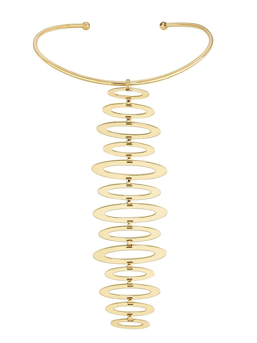 Women's Multi Oval Emerie Goldtone Necklace - Gold