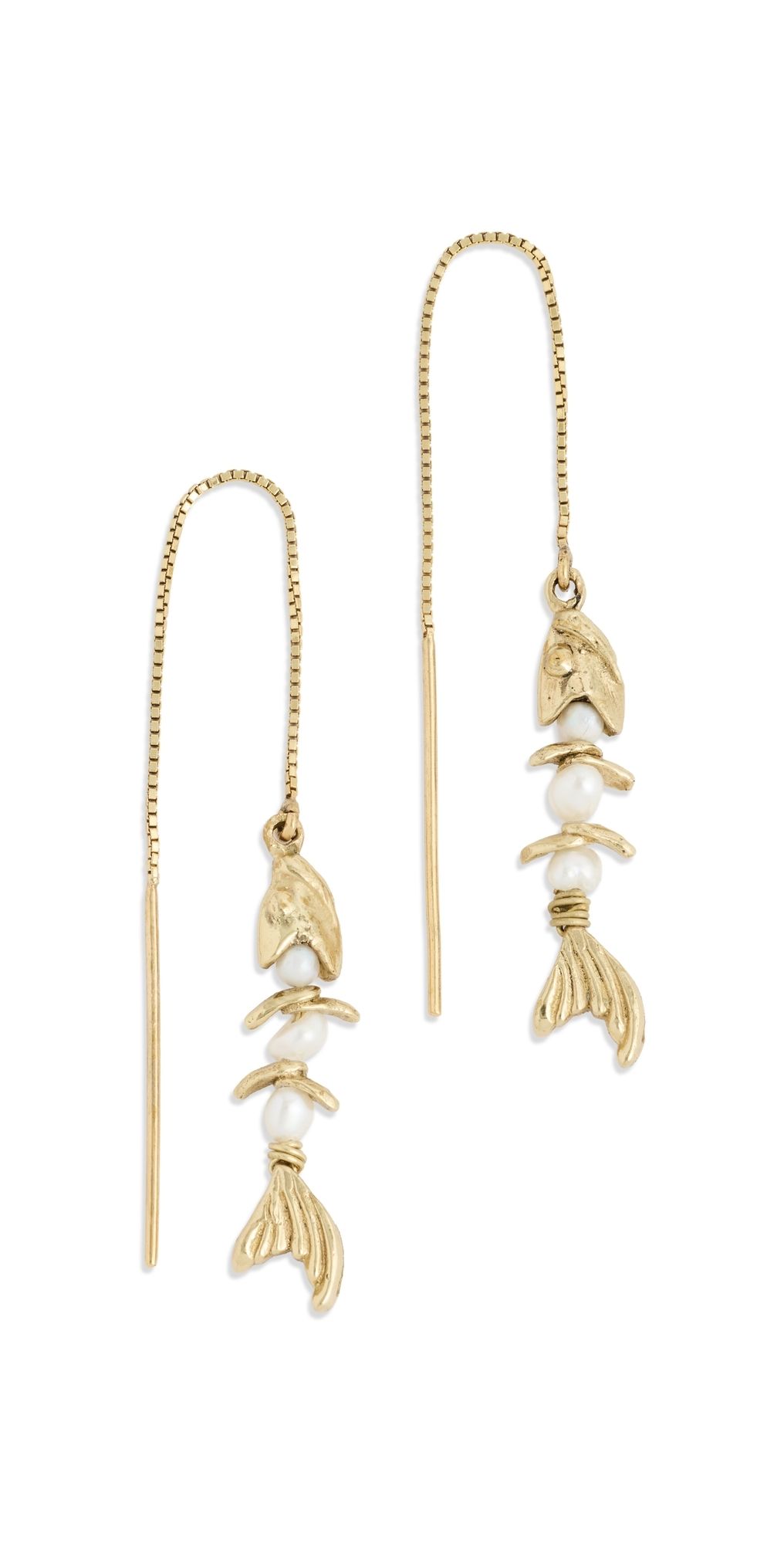 ALÉMAIS Calypso Pearl Fish Chain Earrings Multi One Size