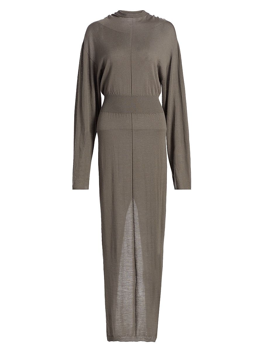 Women's Abito Hooded Knit Dress - Dust - Size Medium