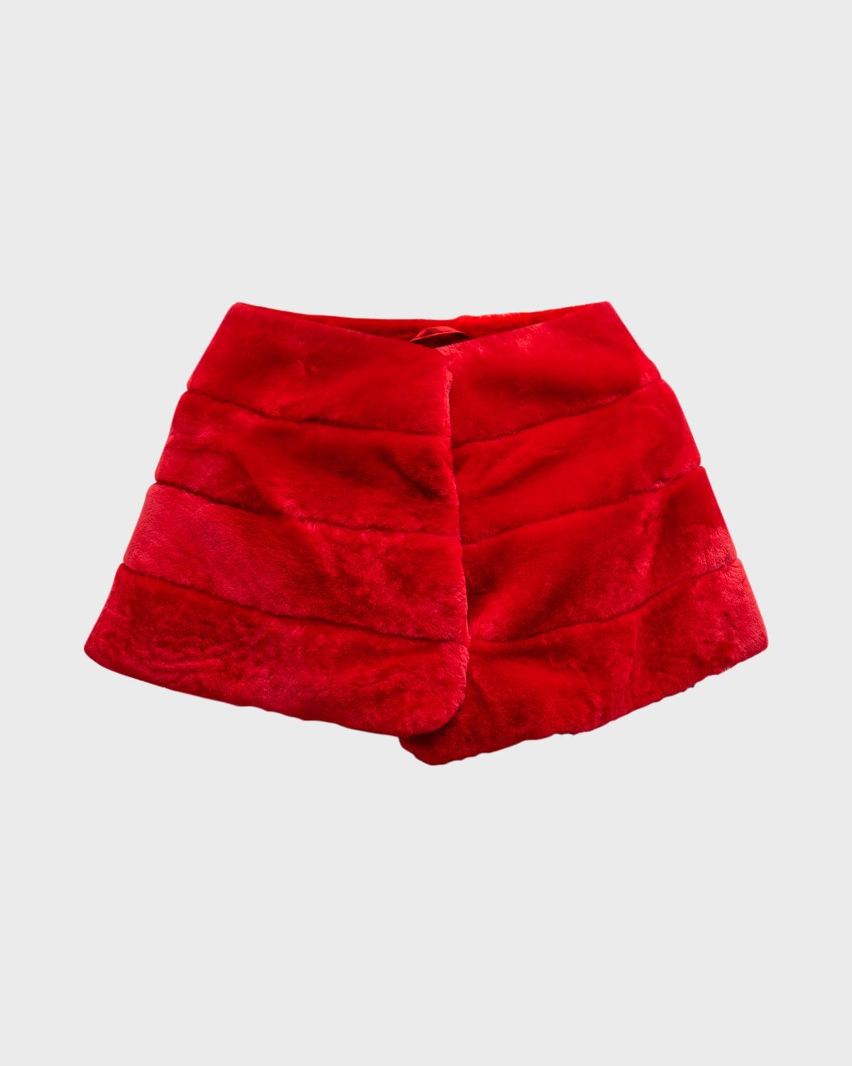 Horizontal Lamb Shearling Cape