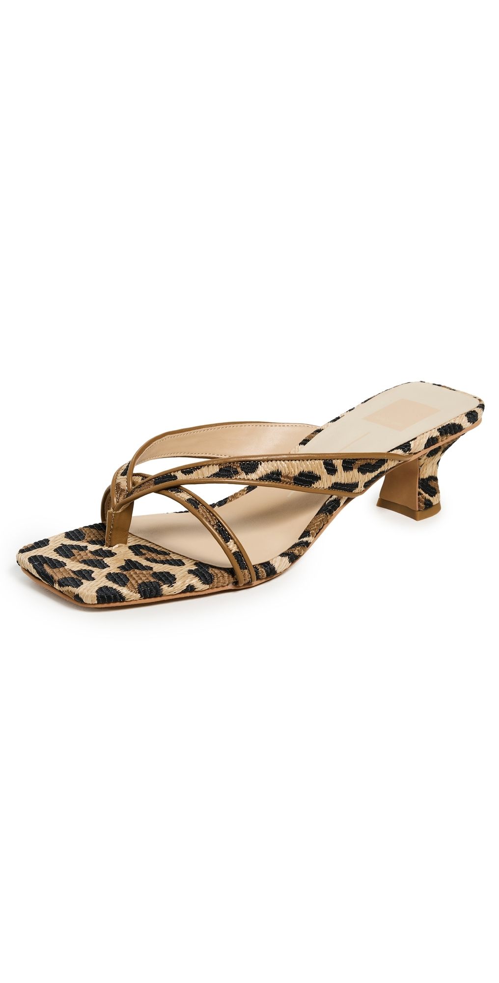 Dolce Vita Brevel Sandals Leopard Raffia 8.5