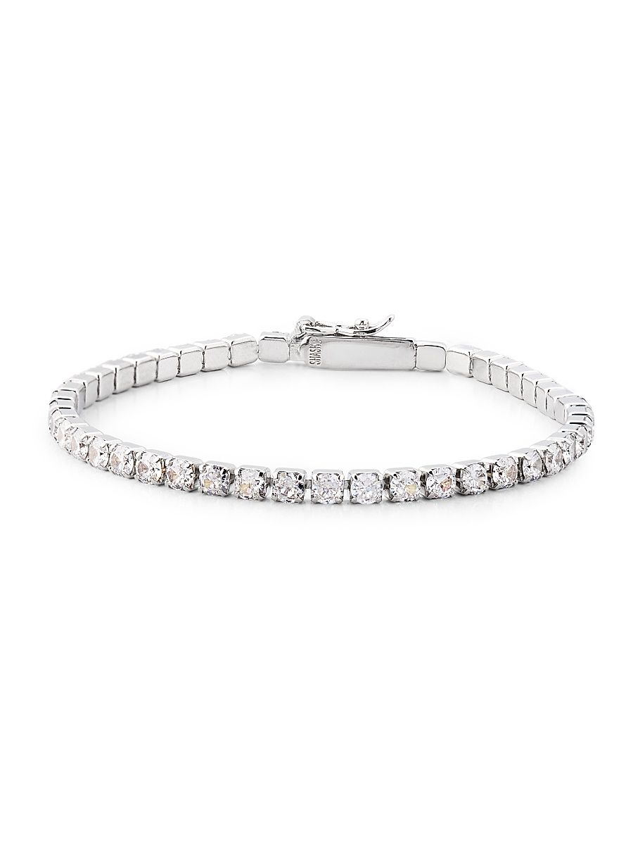 Women's Silvertone & Cubic Zirconia Tennis Bracelet - Silver