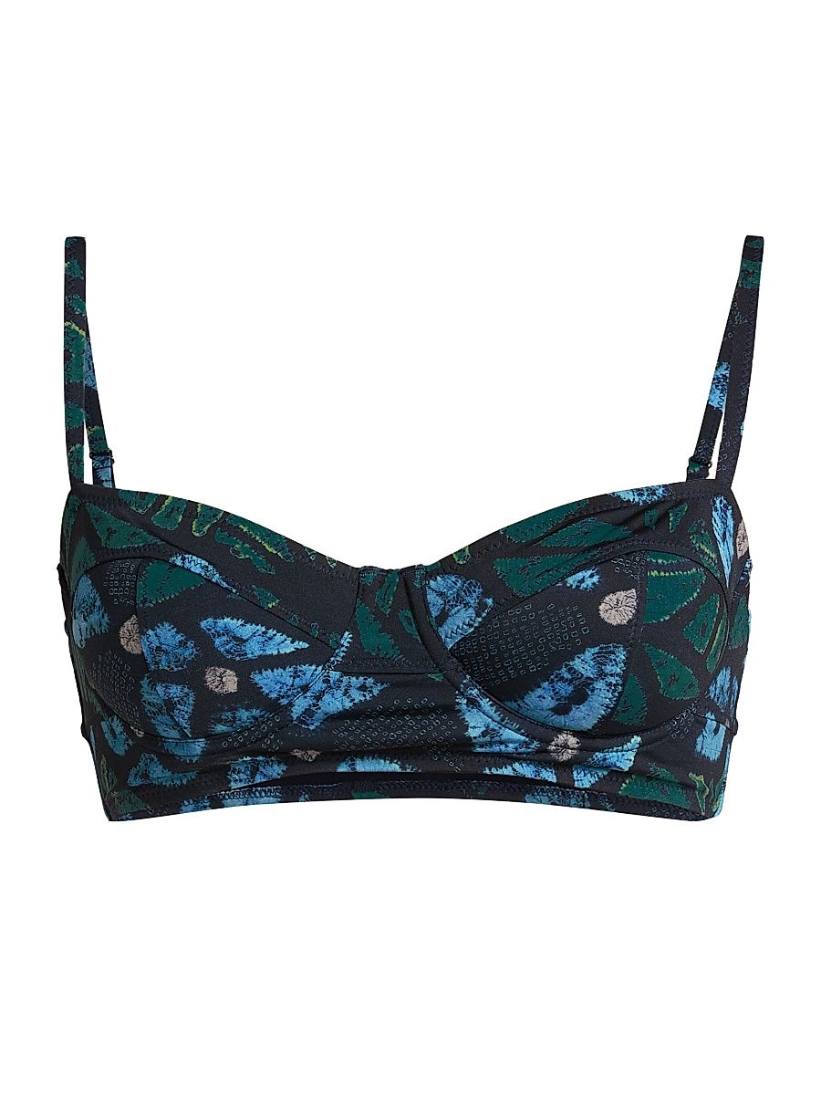 Women's Zahara Floral Underwire Bikini Top - Urchin - Size Medium