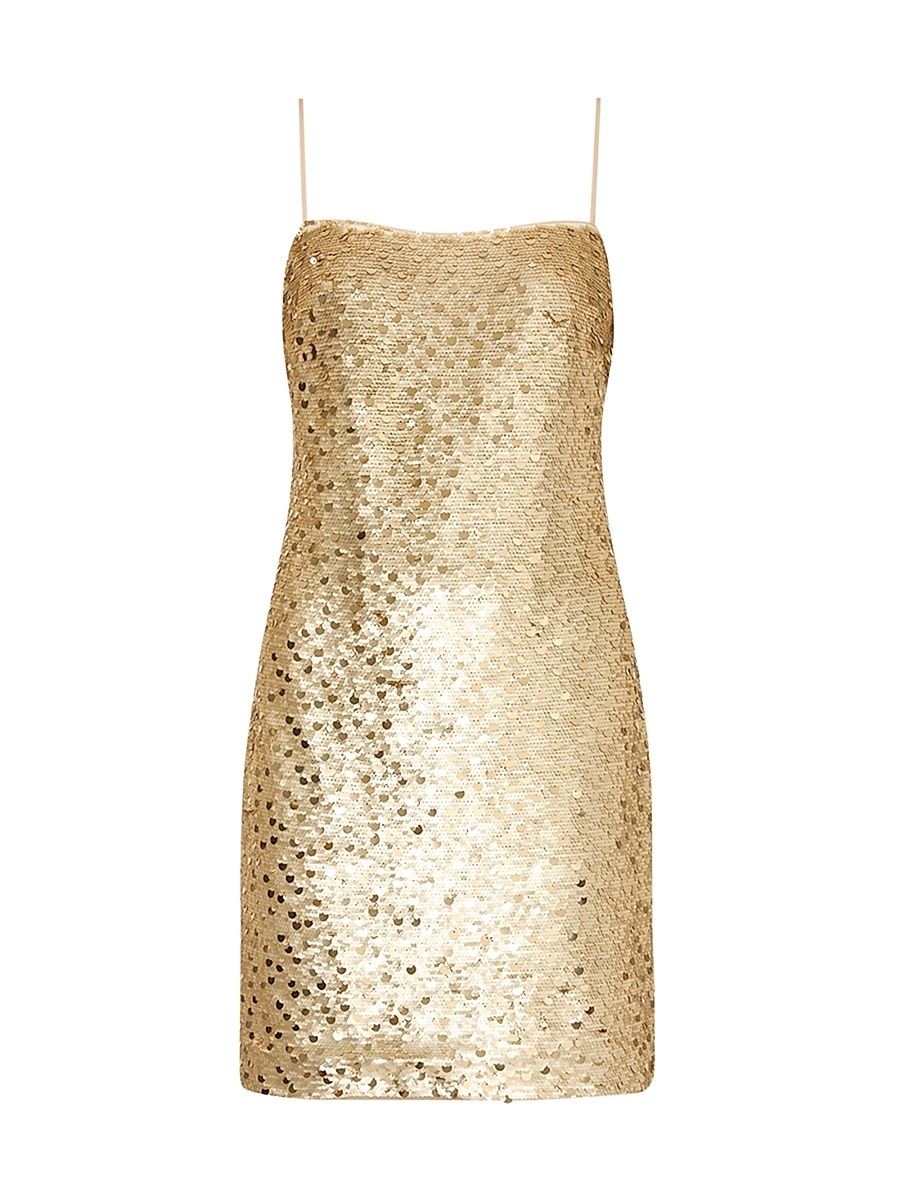 Women's Colette Dotted Sequin Minidress - Gold - Size 6