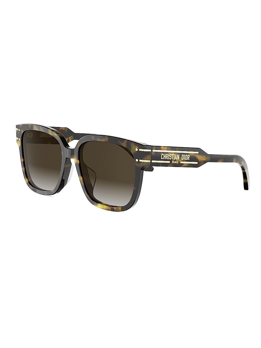 Women's DiorSignature S7F 58MM Square Sunglasses - Darkhavanaandgradientbrown