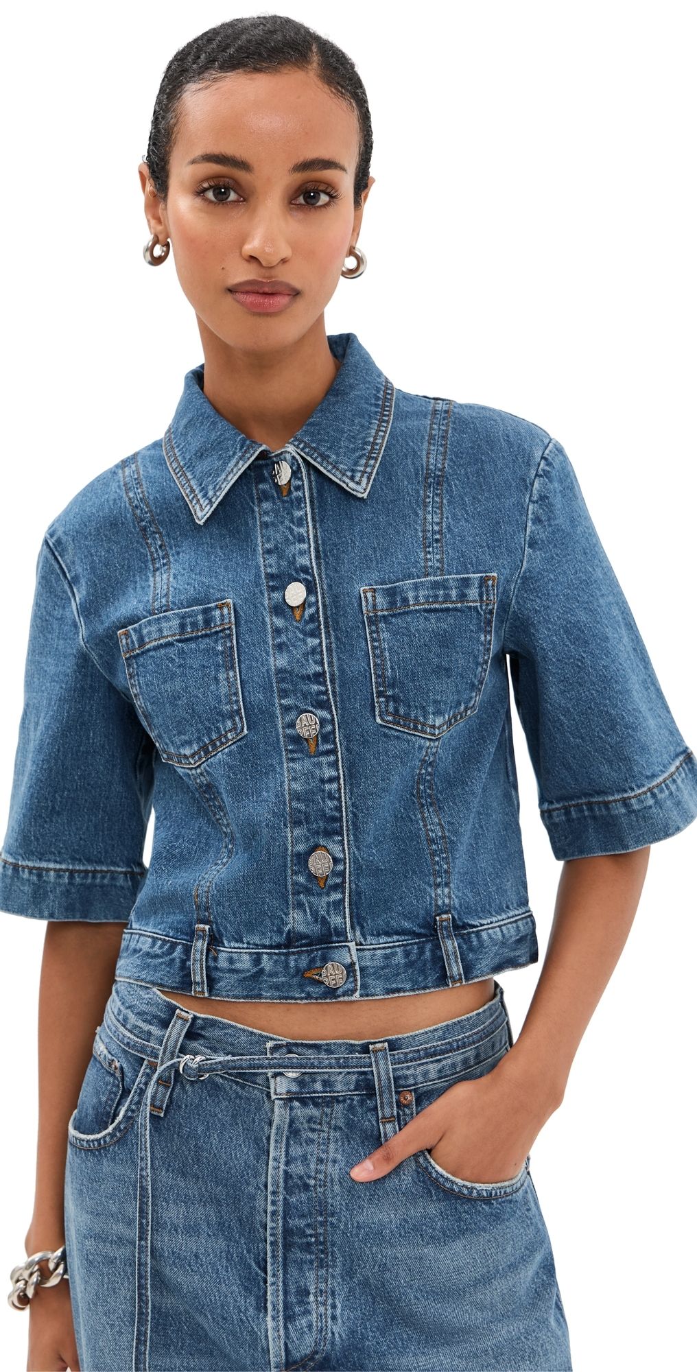 BAUM UND PFERDGARTEN No. 05 Shirt Worn Out Blue 38