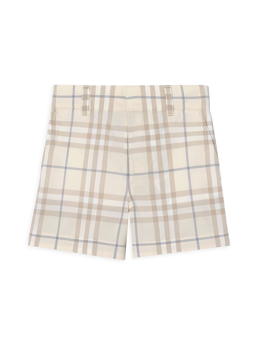 Baby Boy's, Little Boy's & Boy's Check Flat Front Shorts - Sesame Beige - Size 3