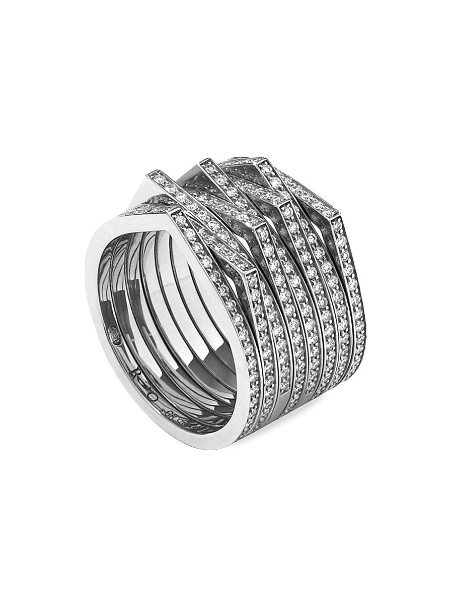 Women's Antifer 18K-White-Gold & 0.47 TCW Diamond Ring - White Gold - Size 7.5