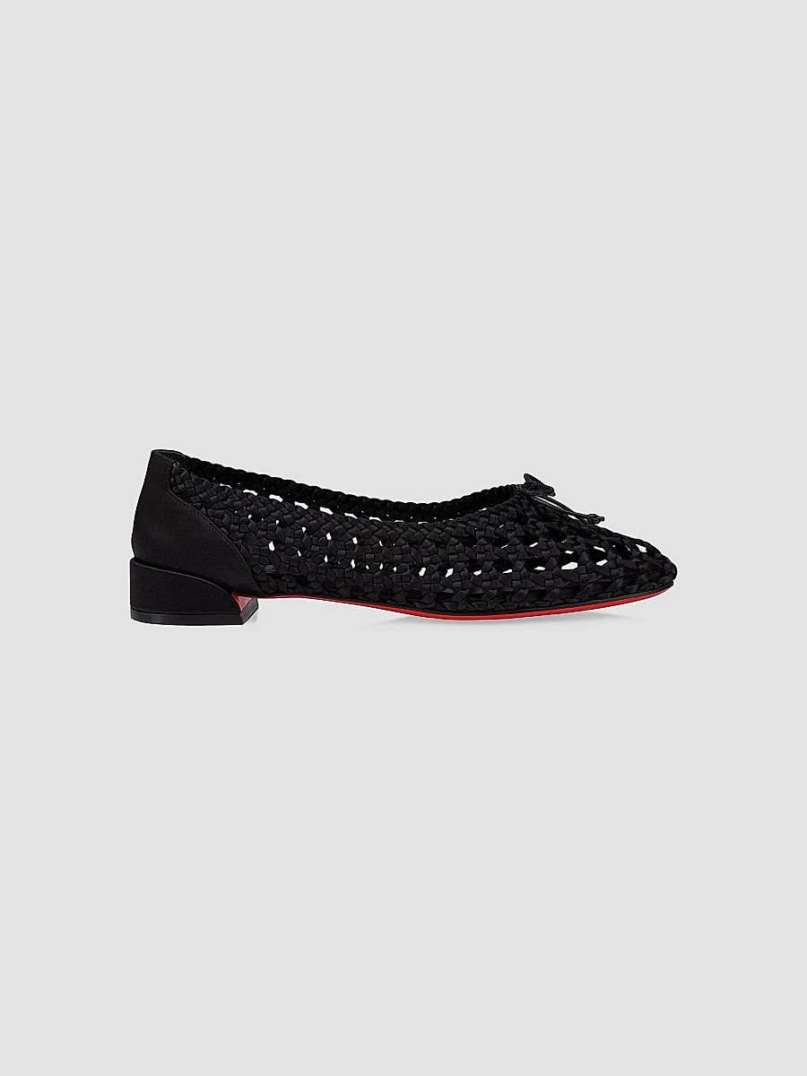 Christian Louboutin Women's Sweetie Jane Nandina Ballet Flats - Black - Size 12