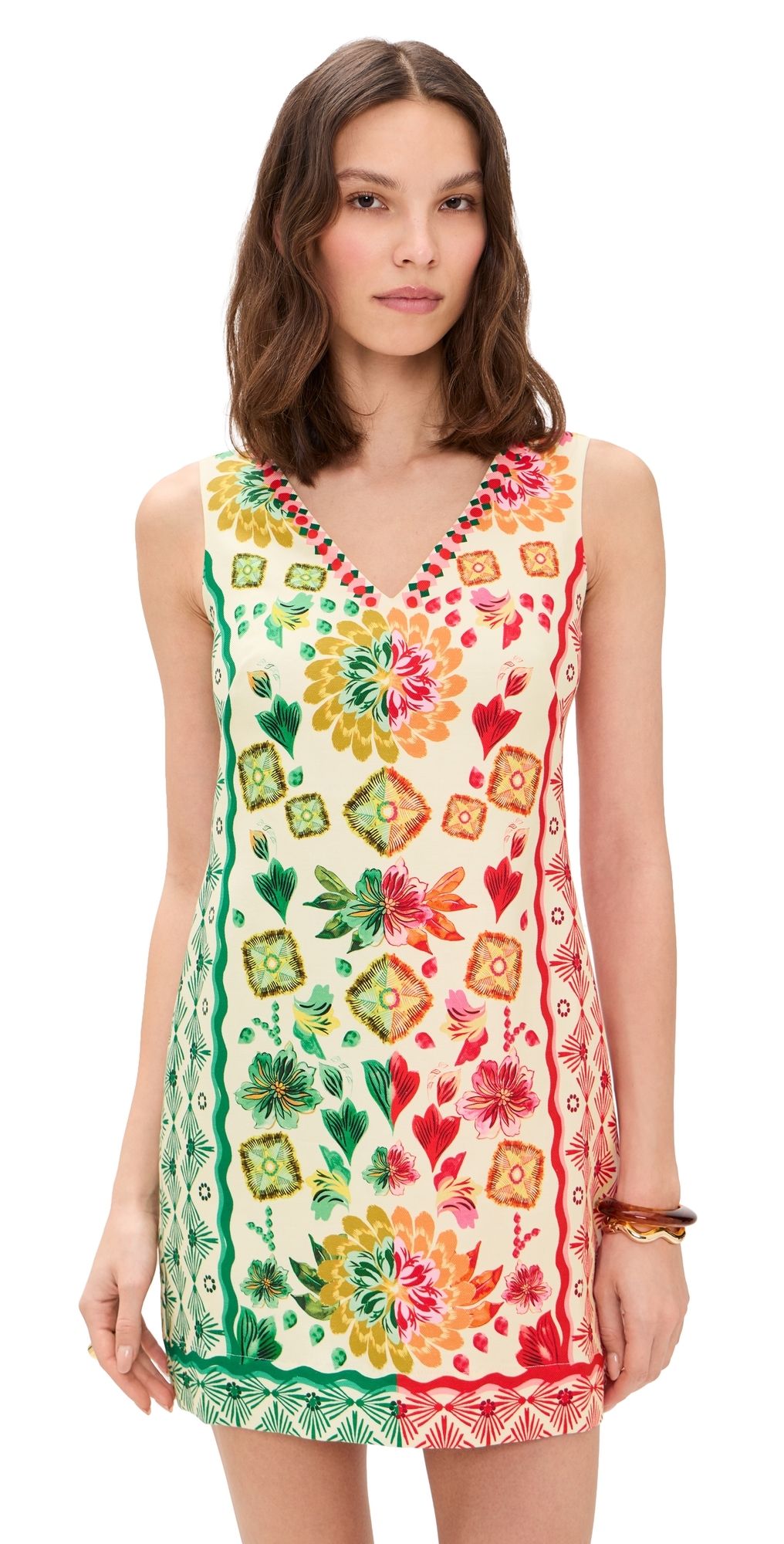 SALONI Alba C Dress Sunrise Border Plmt 12